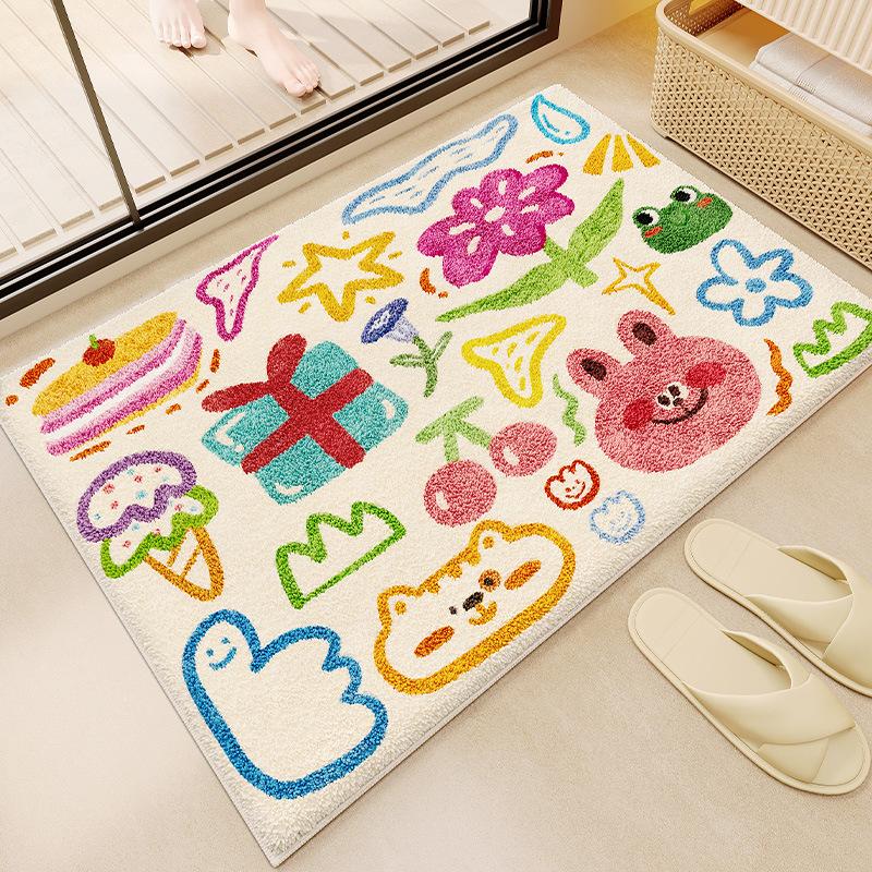 Cartoon Bathroom Floor Mat Absorbent Quick Drying Foot Mat Wear-resistant Toilet Anti Slip Mat