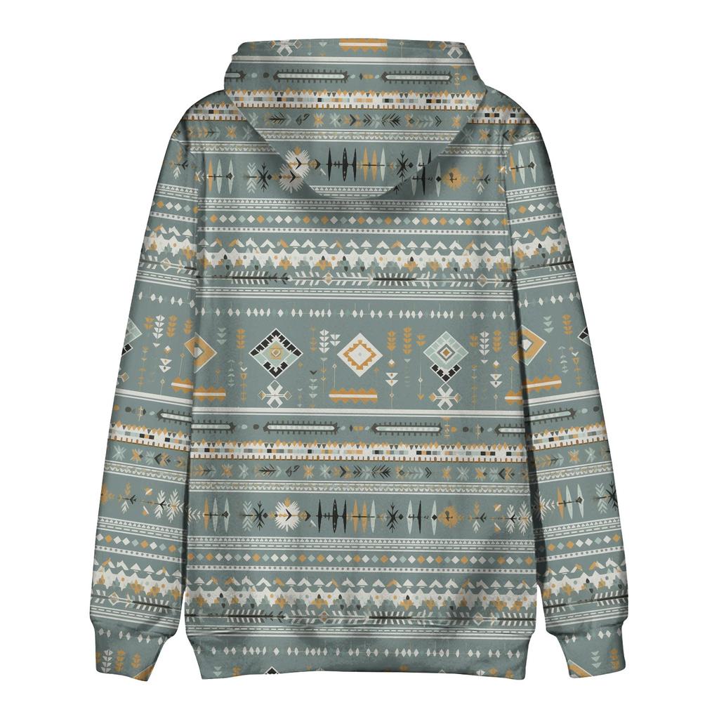 Felpa con cappuccio stampata con fiori larghi da uomo Felpa sportiva casual da uomo