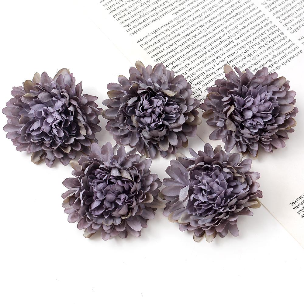 5Pcs Silk Artificial Flowers 7cm Dahlias 10 Colors Garland Accessories Home Decor Wedding Decoration Wall Hanging Garden DIY