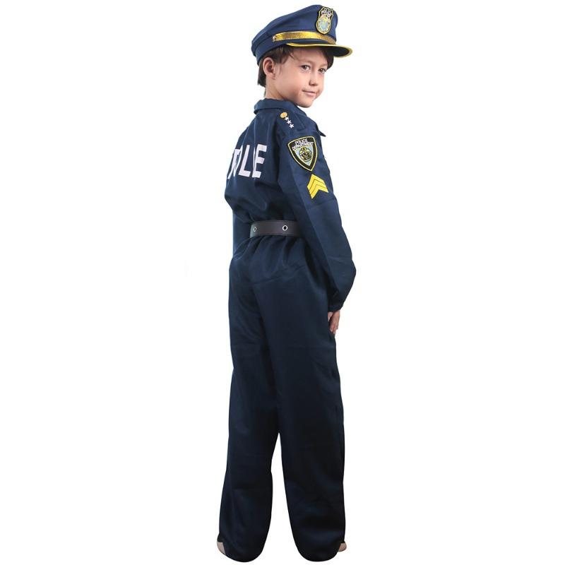 Child Police Role Playing Kids Game Show Halloween Drag Party Costume
