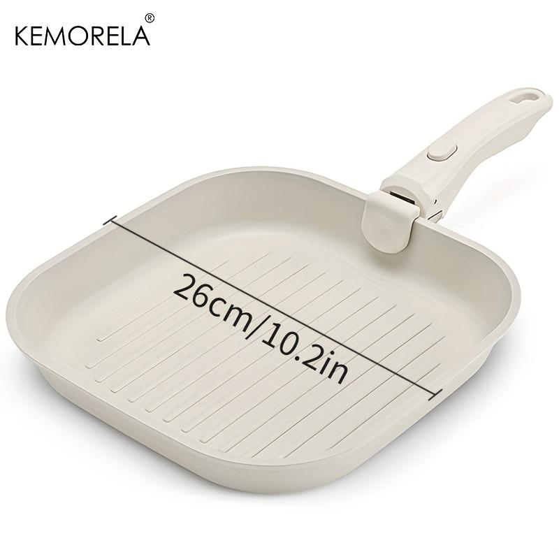 

1 шт. 26 см Сковорода с антипригарным покрытием со съемной ручкой, можно мыть в посудомоечной машине, для духовки и плиты, подходит для индукционных плит, посуда для стейка