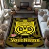 Borussia Dortmund Customize Text Floor Rug Office Rug Suitable for Outdoor Living Rooms Kitchen Decorate Room Antislip Carpet Office Home Decor