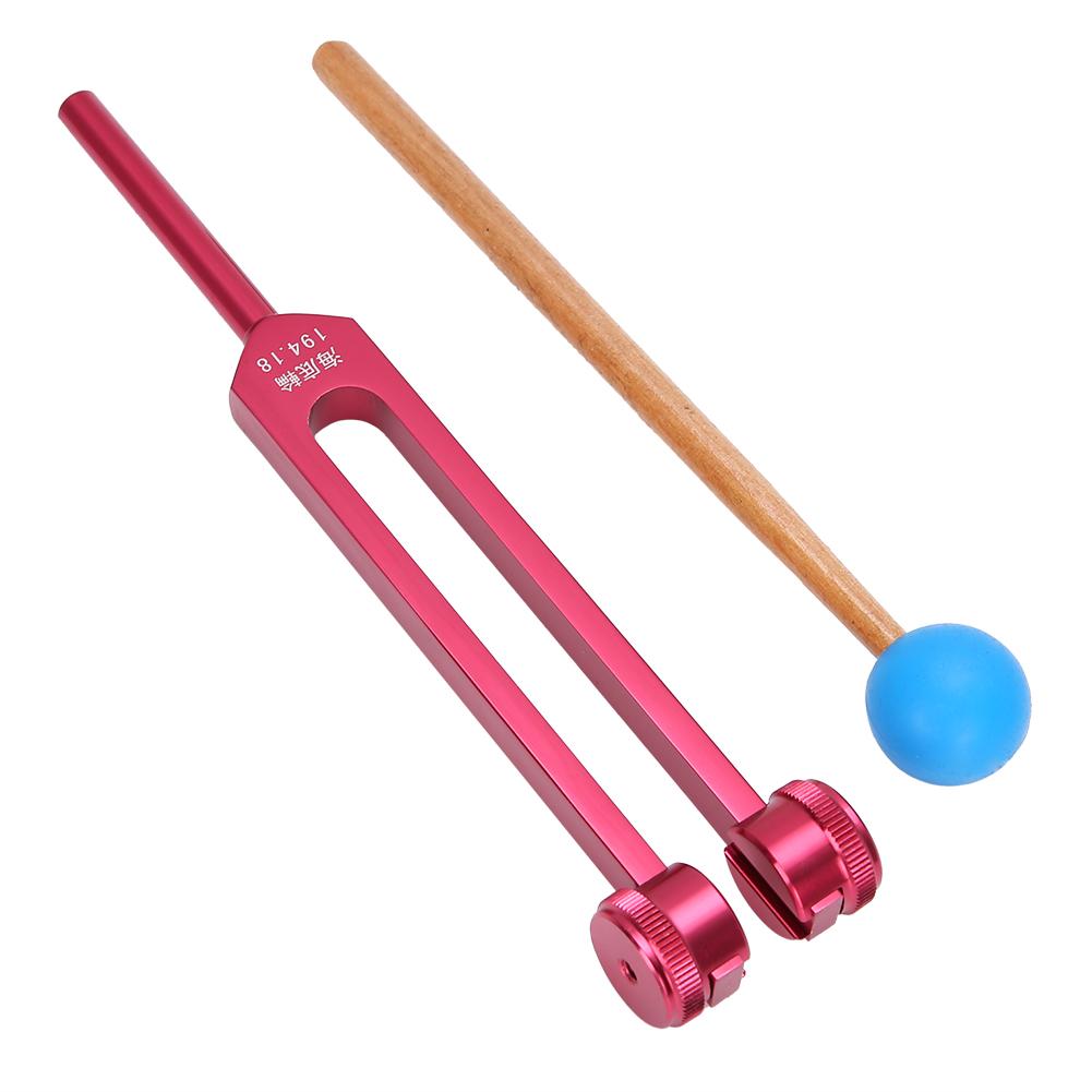 194.18 Aluminum Alloy Tuning Fork Sound with Hammer Sound Healing Therapy Tool Set