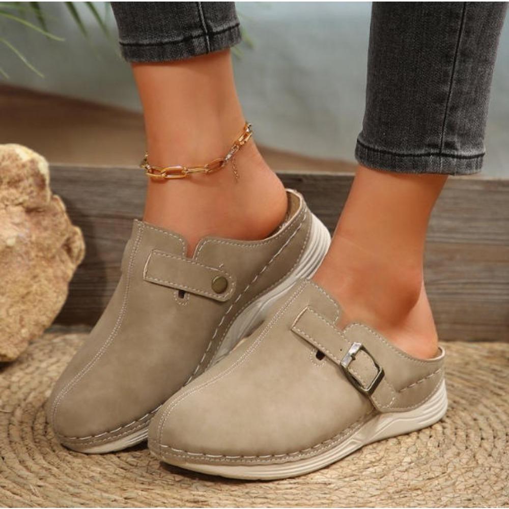 Fashion Large Size 42 Baotou Half Slippers for Women Spring Summer Shoes New Fashion Casual Solid Lightweight Outside Wear Slipper