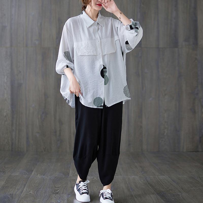 Tops de Mujer Otoño Camisas Holgadas Tops Estampados 2021 Camisas