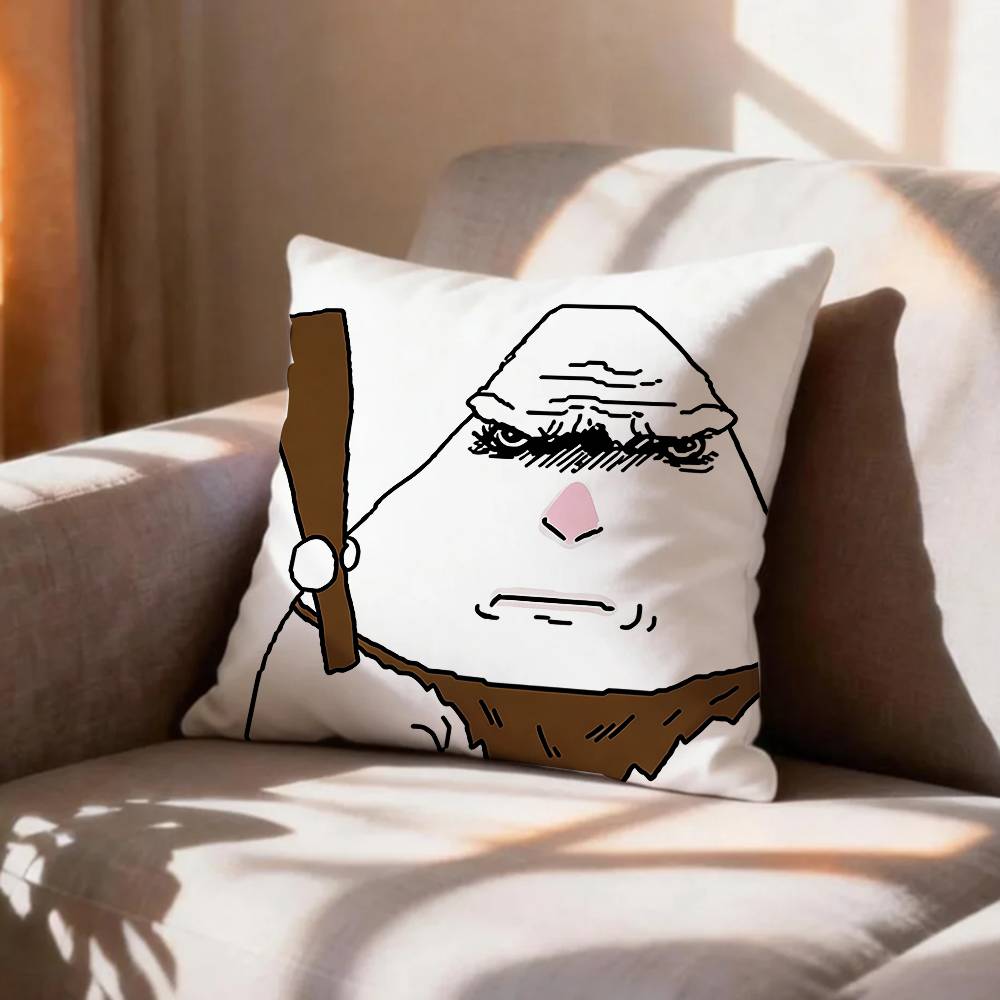 CartoonHCHamster Caveman Pillow Case Pattern Printed Pillowcase For Living Room Sofa Cushion Cover