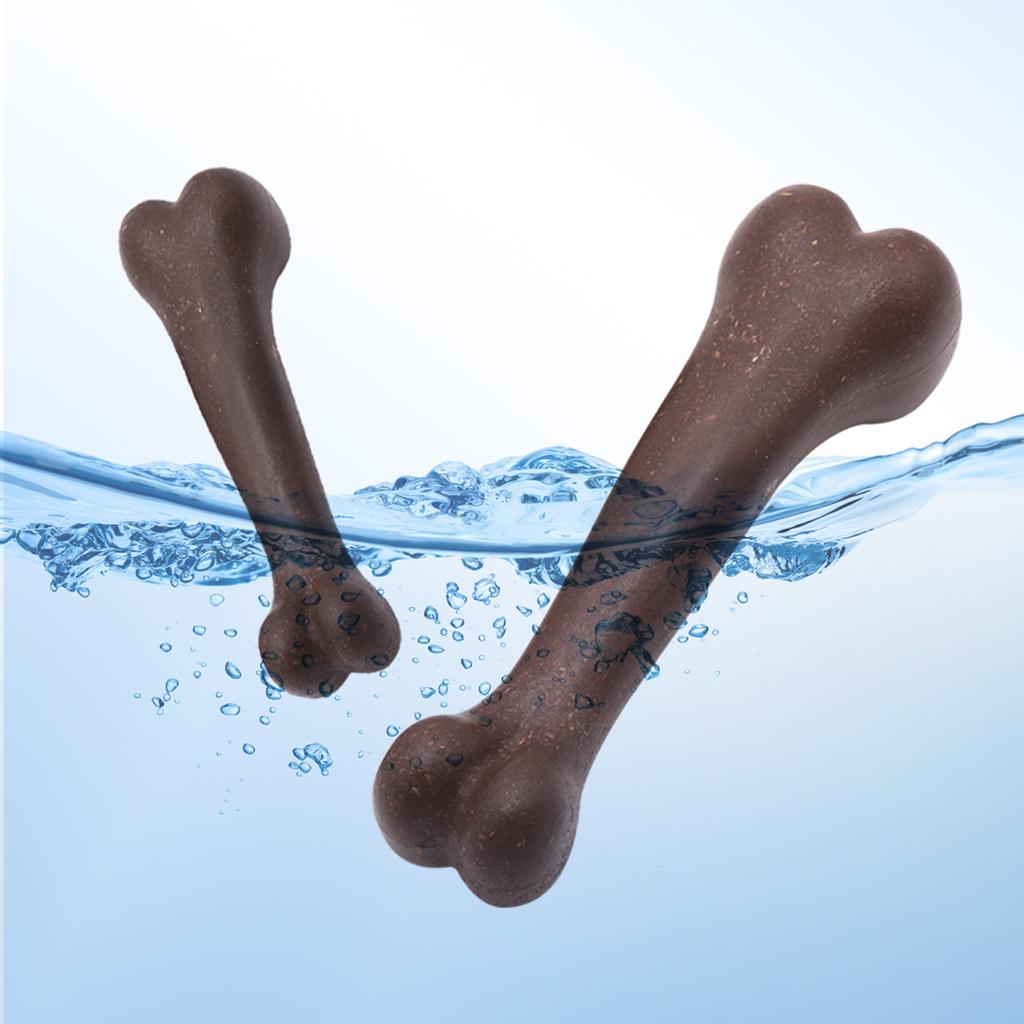 Durable Dog Chew Toy Beef Flavor Realistic Bone Shape Pet Chewing Stick Interactive Durable Dog Toy for Teeth Cleaning and Entertainment