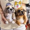 1 Peça Cachorrinho de Pelúcia Fofo Fofo Pelúcia Pet Decoração de Quarto Poodle Pug Filhote Realista Sentado Brinquedos de Pelúcia Presente de Aniversário para Crianças