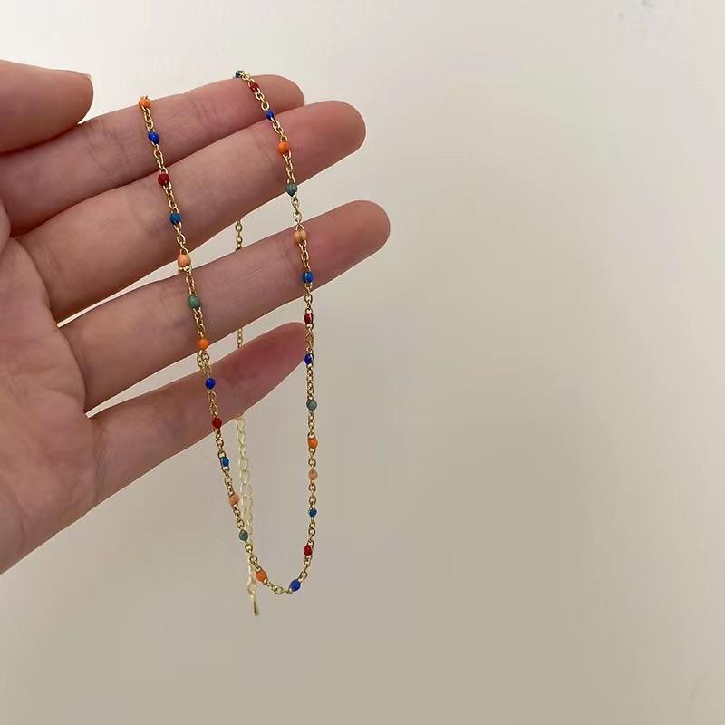 

Преміальна намисто з рисових намистин нове жіноче легка розкіш нішевий солодкий і крутий перлова шийна ланцюжок ланцюжок на ключицю аксесуари