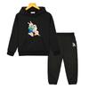 Adventure time 2 pz pullover+pantaloni Kawaii Anime felpa con cappuccio Felpa in pile Giacca ragazzi ragazze Set con cappuccio abbigliamento boutique per bambini Set per bambini