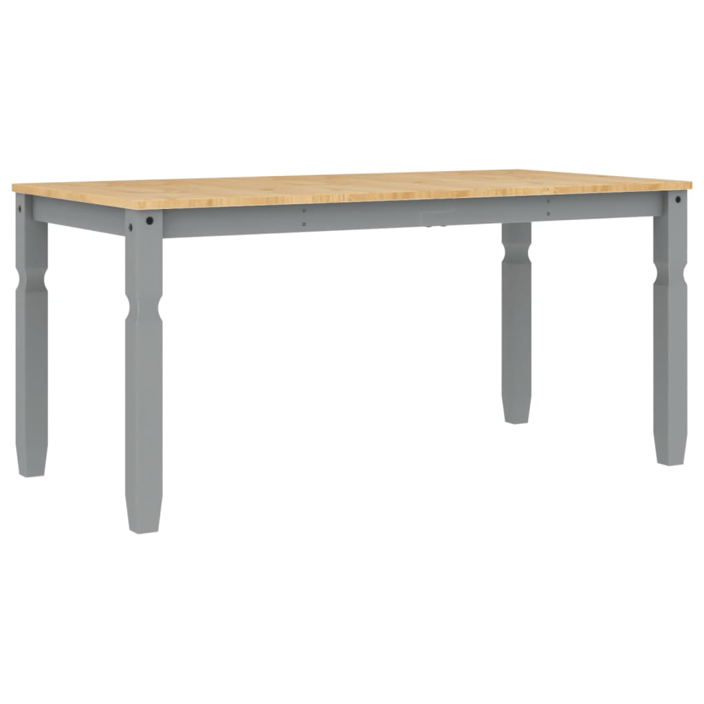 Dining Table Corona Gray 160 x 80 x 75 cm Solid Pine Wood