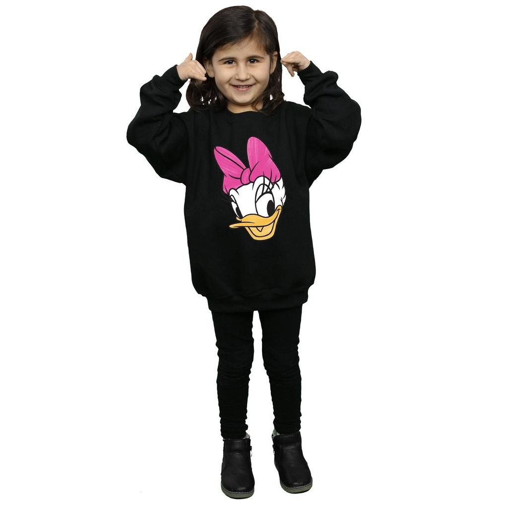 Disney Girls Daisy Duck Head Painted Sweatshirt