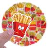 55 Graffiti-Style French Fries Stickers for Scooter & Computer - Waterproof Decoration