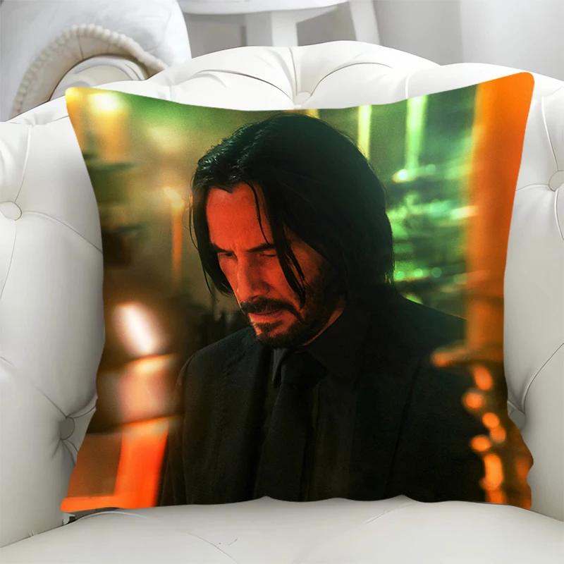 Sofa Cushion Cover 45x45cm John Wick Pillowcase 45*45 Pillow Cases for Bed Fall Decor Decorative Pillowcases 40x40 Lounge Chairs