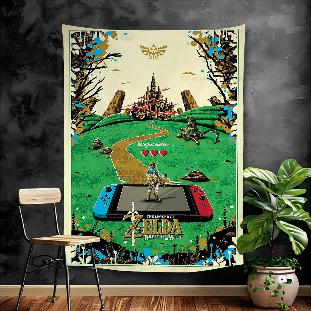 Legend Video Game Zeldas Link Printed Large Wall Tapestry Cheap Hippie Wall Hanging Bohemian Wall Tapestries Mandala Home Decor