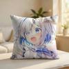 Amane KanataS Cute Cushion Cover Silky Short Plush Invisible Zipper Dustproof Sofa Pillow Case For Home Decor