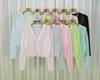 Women's Short V-Neck Knitted Cardigan - Ice Silk Sun Protection Shawl, Perfect Outer Layer for Dresses
