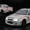 1:24 GTR R34 Alloy Sports Car Diecasts Metal Pull Back Sound And Light Car Model Kids Toy Gift
