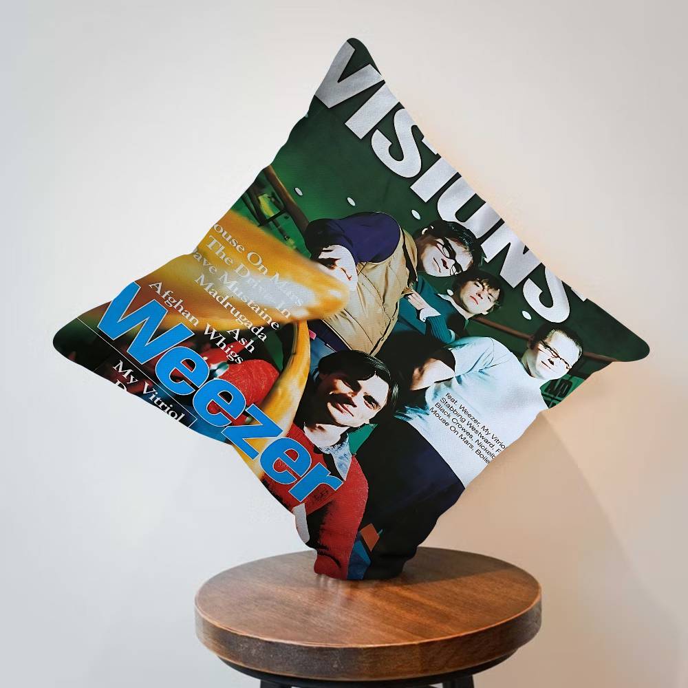 Weezer Music Band Pillowcase Toon Gift Cushion Cover Bedroom Home Sofa Chair Seat Decor Pillow Case
