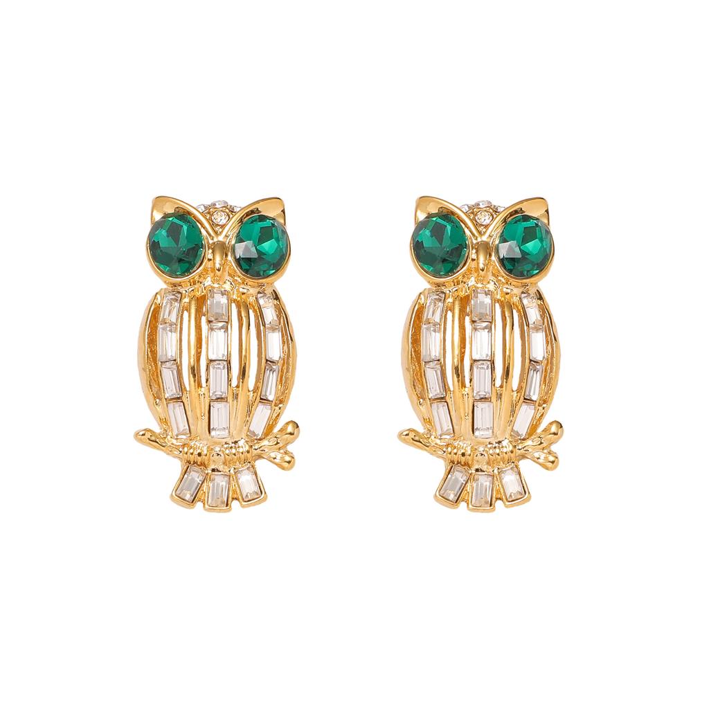 E Earrings Hollow Owl Fashion Earrings for Women