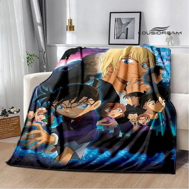 Detective Conan Cartoon Printed Blankets Picnic Blanket Warm Flannel Blankets Home Bed Linings Blankets for Beds Birthday Gift