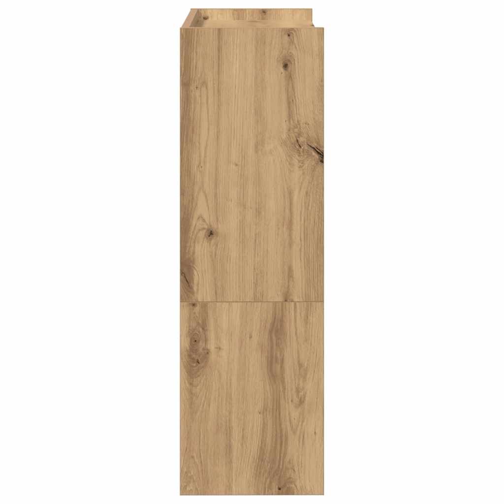 Artisan Oak Shoe Rack 60 x 25 x 81 cm Engineered Wood