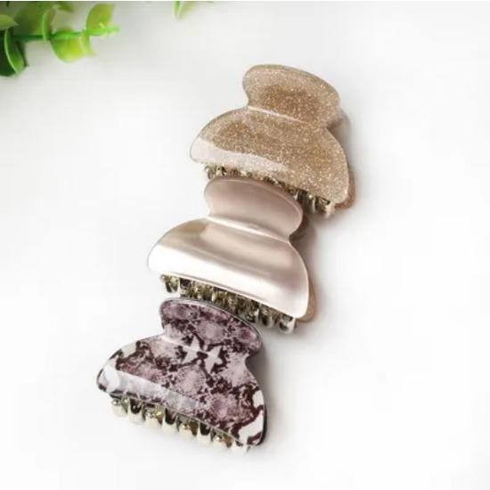 3pack Hair Clip Daisy Acrylic Plastic Small Hair Claw For Women Girls Fashion Gold Crab For Hair Tins Clamps Hair Accessories