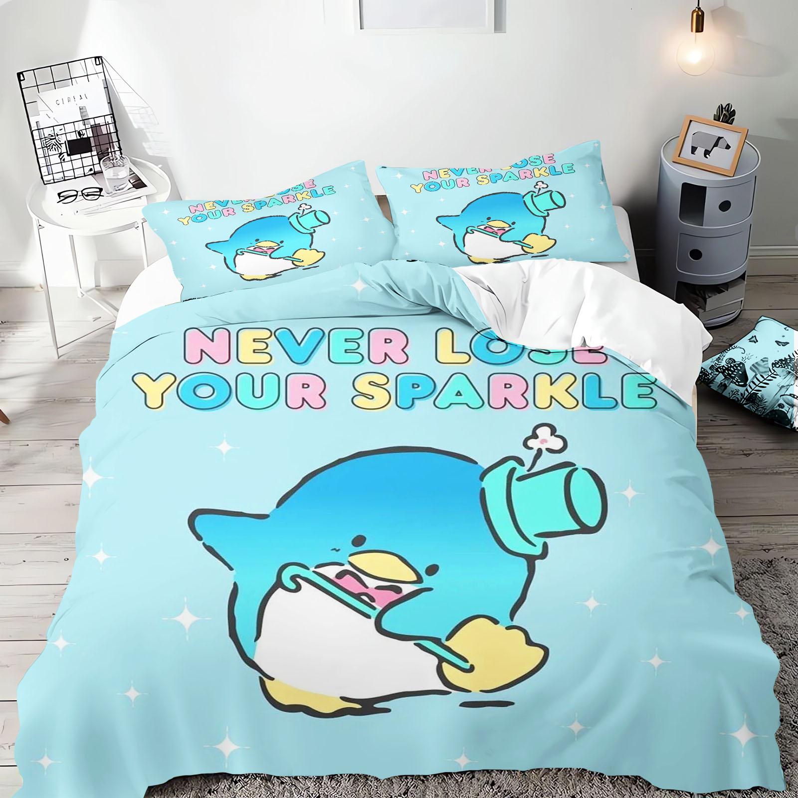 

Tuxedo Sam 3-Piece 1 Quilt Cover One Piece Bedding Set Comforte Luxus Exquisite Birthday Gift 100% Polyester Home Decor 135x200cm