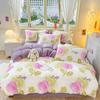 Girl Heart Fresh Small Floral Bedding Four-piece Set Washed Cotton Dormitory Bed Single Three-piece Set