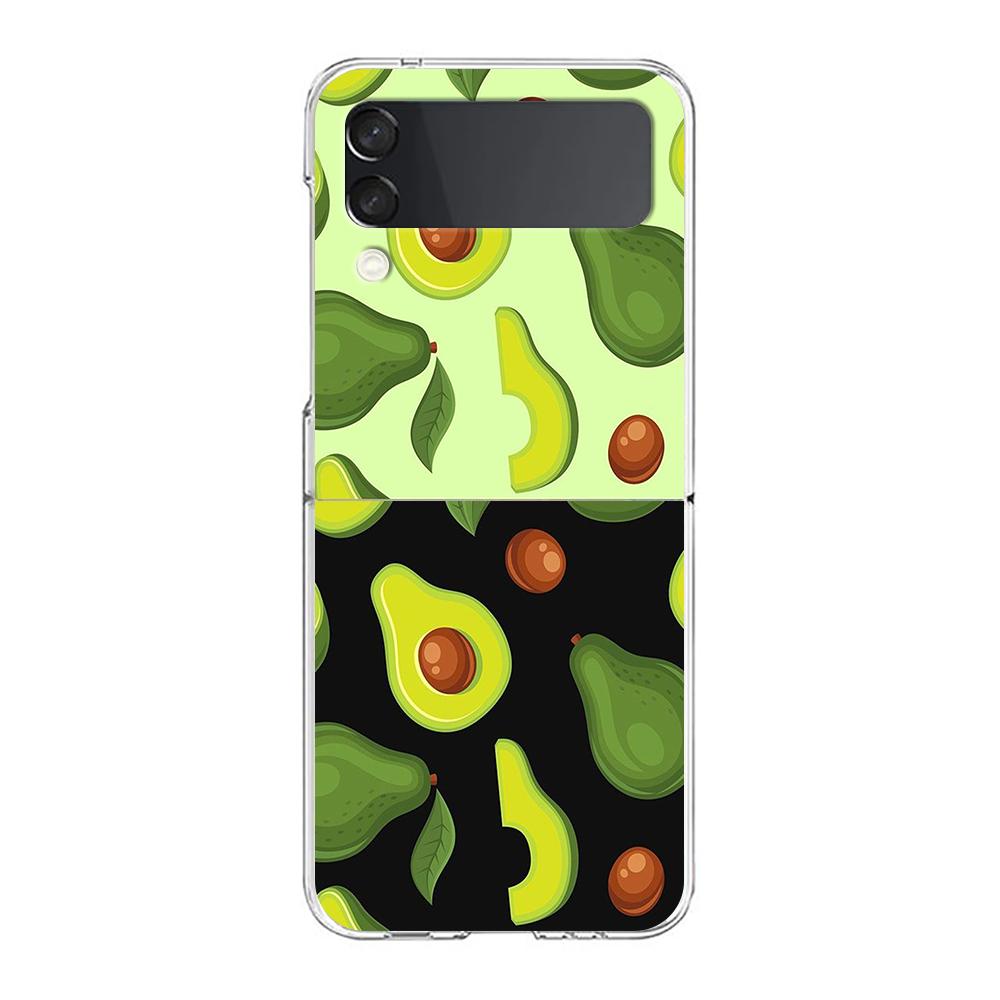 

Avocado Hard PC Phone Case For Samsung Galaxy Z Flip 5 4 3 Transparent Cover For Galaxy Z Flip 6 Foldable Shockproof Cases Capas Z Flip
