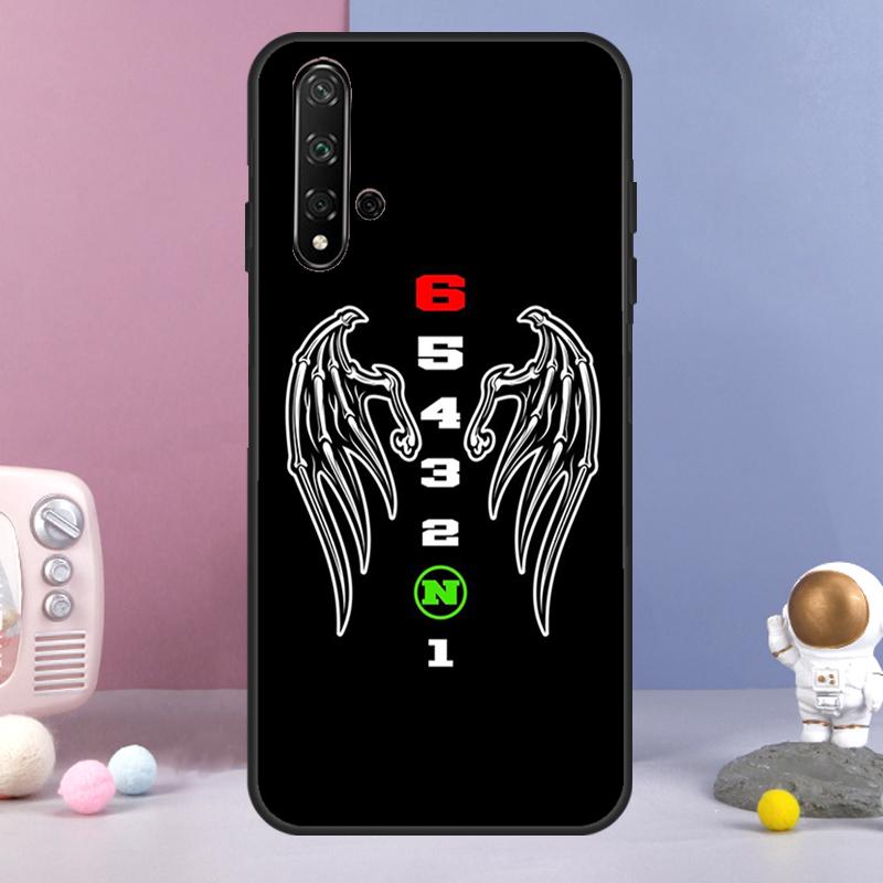 1N23456 Motorcycle For Huawei Nova Y60 Y61 Y70 Y72 Y73 Y90 Y91 9 10 SE 7i 8i 11i 12i P30 P40 Lite P60 Pro Case