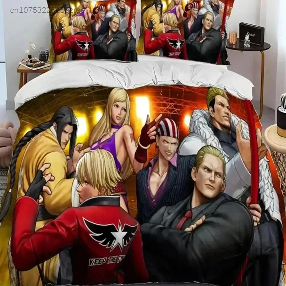 3D Print Game King Of Fighters Retro Bedding Set Boys Girls Twin Queen Size Duvet Cover Pillowcase Bed Kids Adult