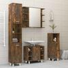 Bathroom Cabinet Smoked Oak Finish 30 X 30 X 95 Cm Particleboard