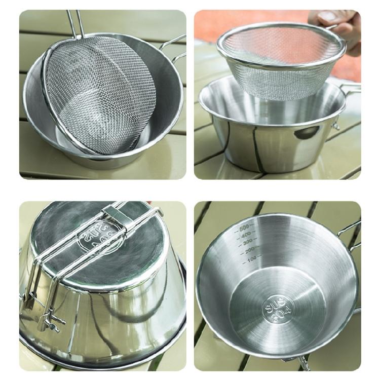 Stainless Steels Cups Plates Forks Spoons Camping Cutlery Set Outdoor Cooking Tableware with Plates Bowls Easy to Use