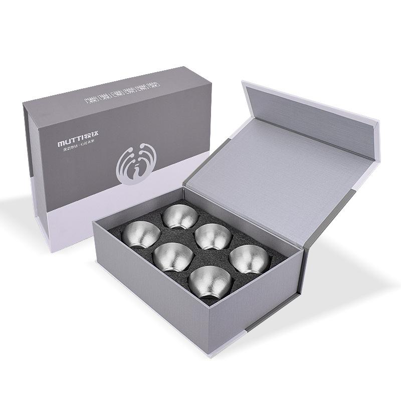 Japanese pure titanium double-layer small teacup Kung Fu tea brewing single cup travel outdoor household itanium tea set 40ML