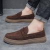 2024 Herren Schwarz Matt Leder Slipper Mokassins - Lässig Weiche Sohle