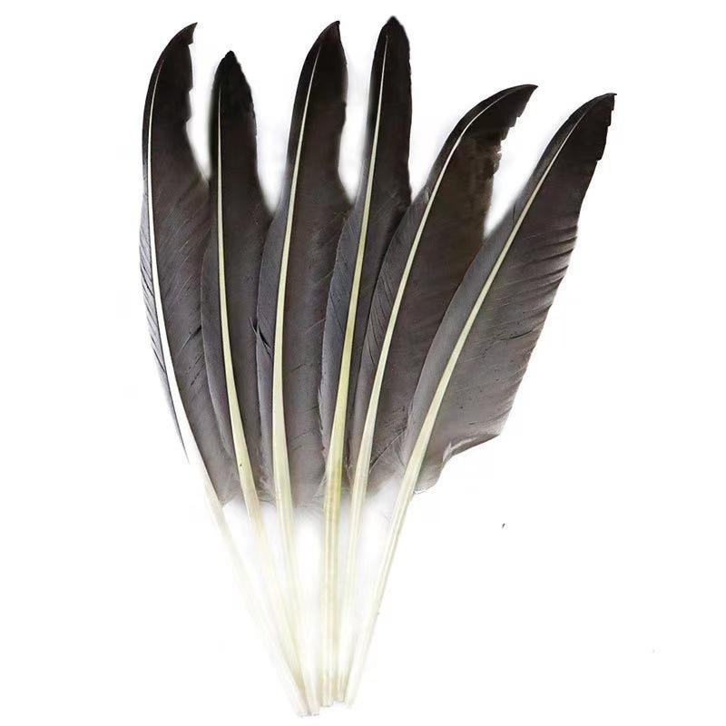 Bulk Long Colorful Goose Wing Feathers Pen Ballpoint Pen Metal Pretty Party Wedding Gift Craft Special Events