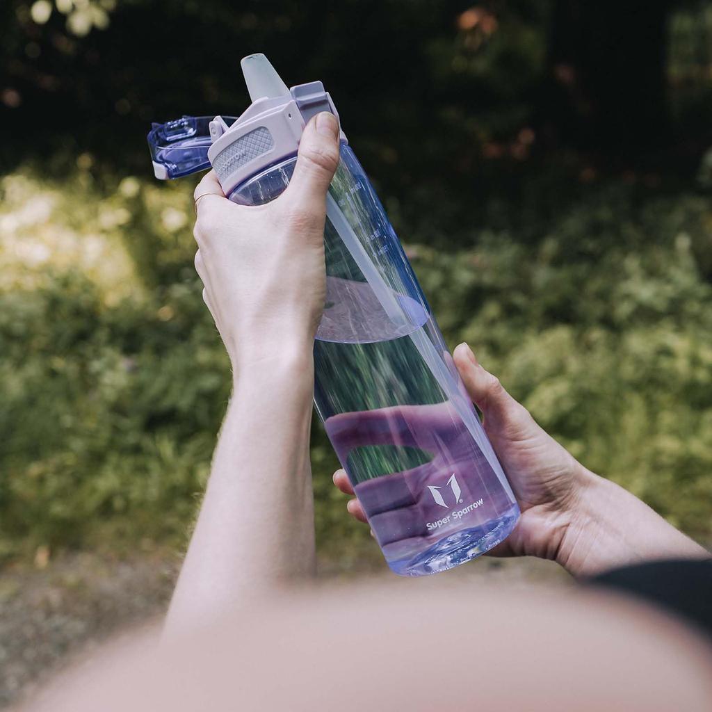 Super Sparrow Bidon 750ml Wyprodukowano w USA ze słomką Tritan Idealny na zewnątrz i do treningu - - Bez BPA - Sport, Szkoła, Baseball, Aktywności,