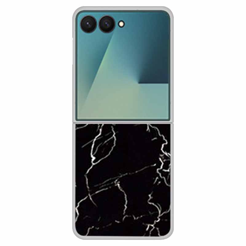Funda For SAMSUNG Z Flip 7 Cases Marble Clear Hard PC Phone Back Cover for Galaxy Z Flip7 5G Back Cover ZFlip7 Transparent Shell