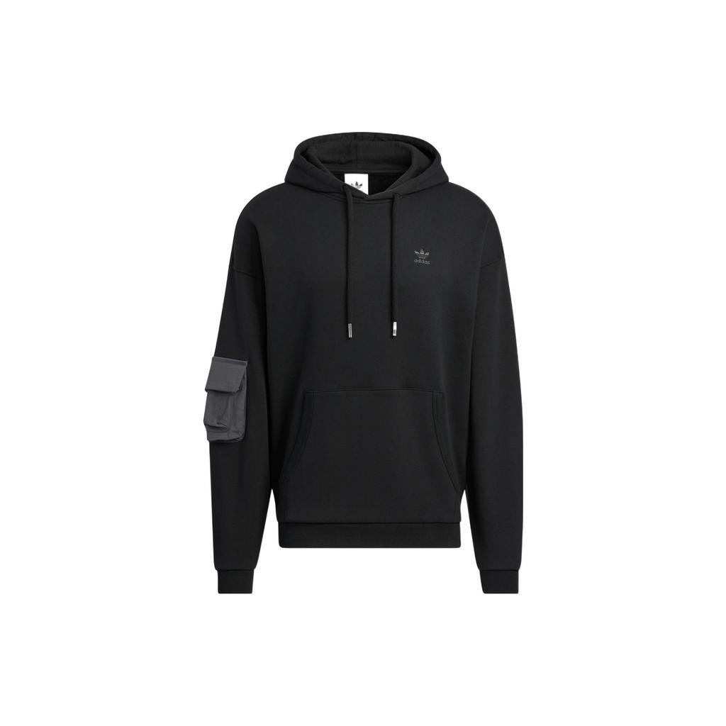 adidas Originals Trefoil Ww Hoody Solid Print Small Logo Hoodie Long Sleeve Men Hoodie Black IC8157