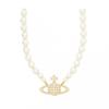 Vivienne WeStwood One Row Pearl Bath Relief Women S Choker Necklace 63010106 02r202