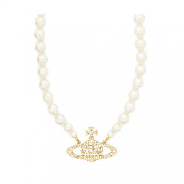 Vivienne WeStwood One Row Pearl Bath Relief Women S Choker Necklace 63010106 02r202