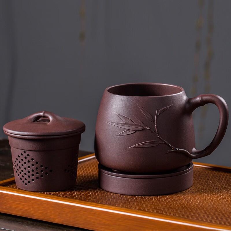 Artisan Zisha Clay Shípiao Tea Set with Bamboo Knot Design