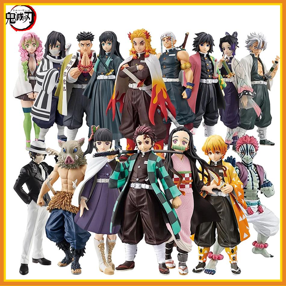 Anime Demon Slayer Kimetsu No Yaiba Figure Kamado Tanjirou Action Figure Agatsuma Zenitsu Nezuko Warrior PVC Model Toys