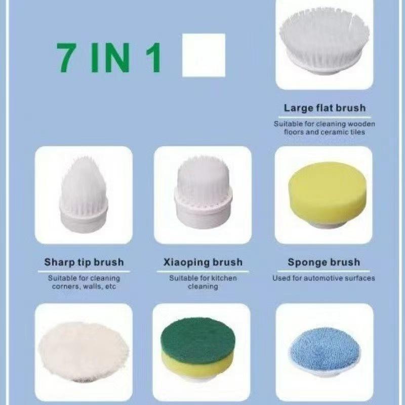 Multi-Functional Electric Floor & Bathroom Scrubber - Three-Speed Waterproof Brush