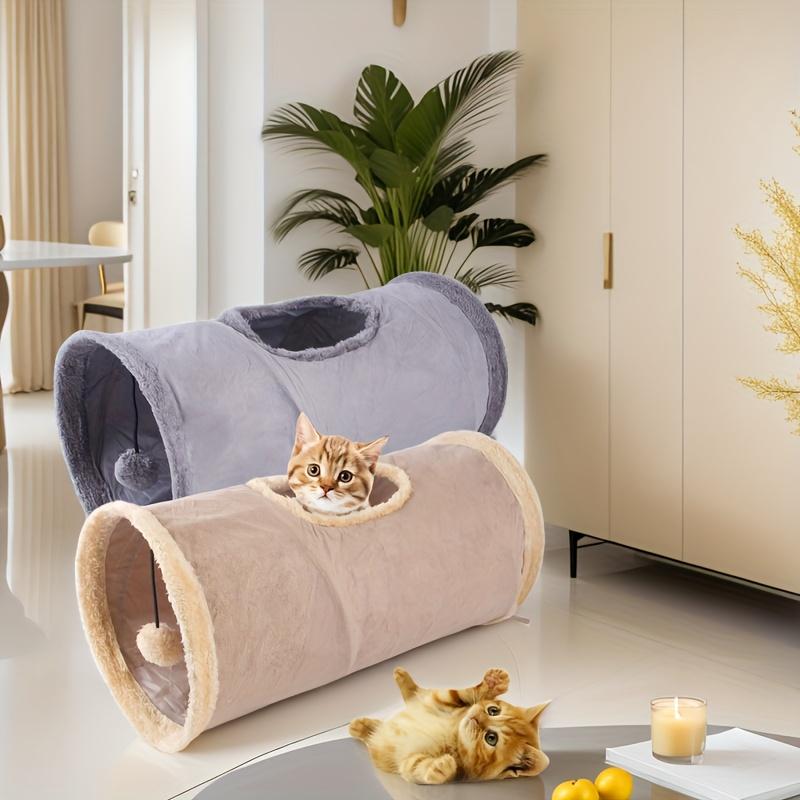 Foldable Plush Cat Toy Tunnel Playful Cat Tent Suitable for Dogs and Cats to Play With 5