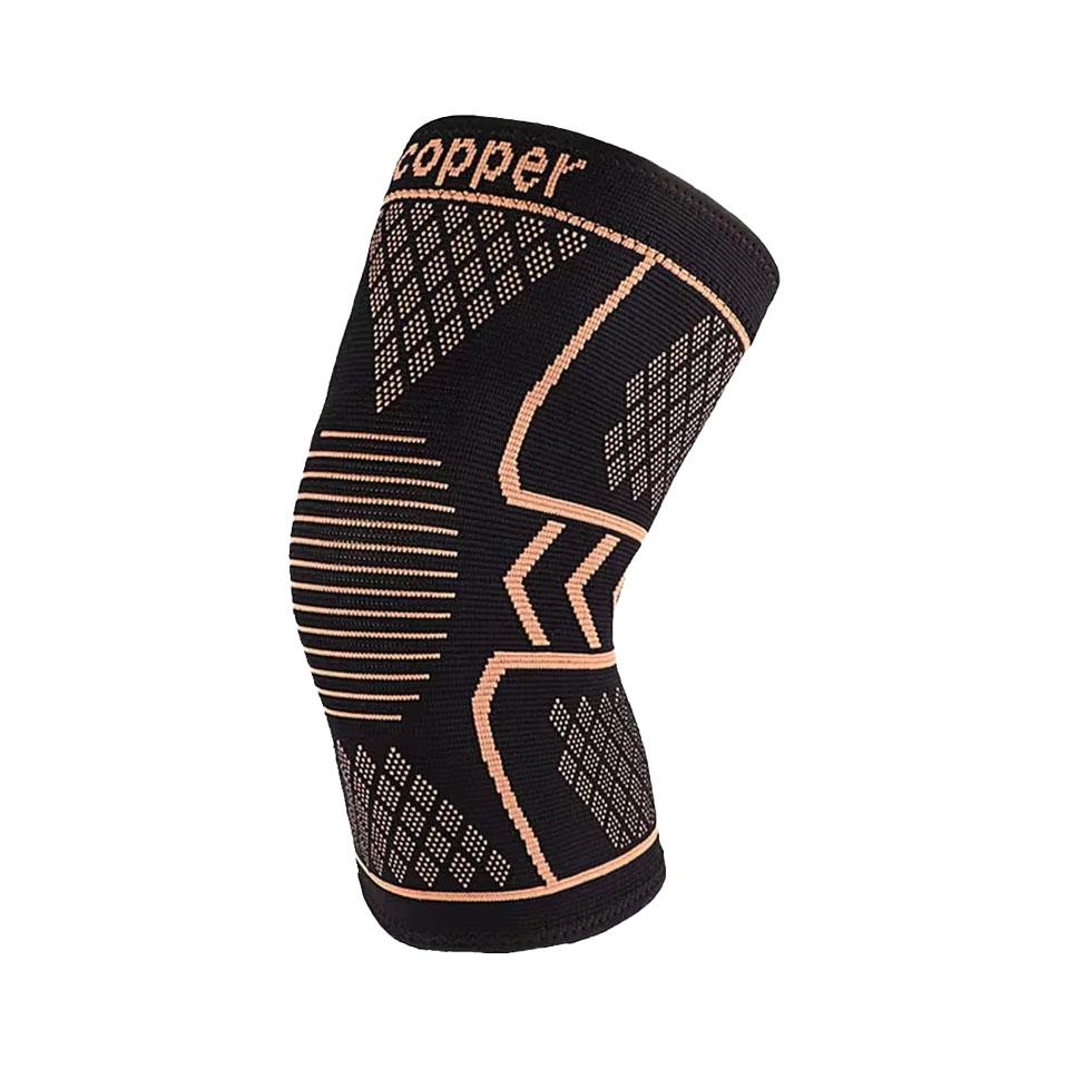 

Gobygo Copper Knee Support Pad Braces Compression Knee Sleeve Arthritis Joint Pain Relief Sports Fitness Workout Running Unisex L