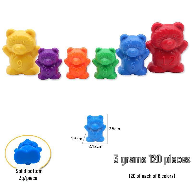 Kleiner Bär Montessori Mathespielzeug: Regenbogen Sortier- & Zählhilfe