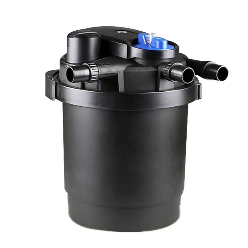 CPF-2500 Sistem de filtrare pentru iaz de pești filtru găleată piscină piscicultură extern 16L potrivit pentru iaz de pești de 3m³ cu lampă germicidă