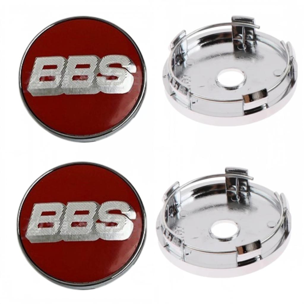 4 Stück 60mm BBS Logo Emblem Plakette Auto Radnabendeckel Räder Radkappen Auto Nabenfelgenabdeckung Ersatz Auto Zubehör